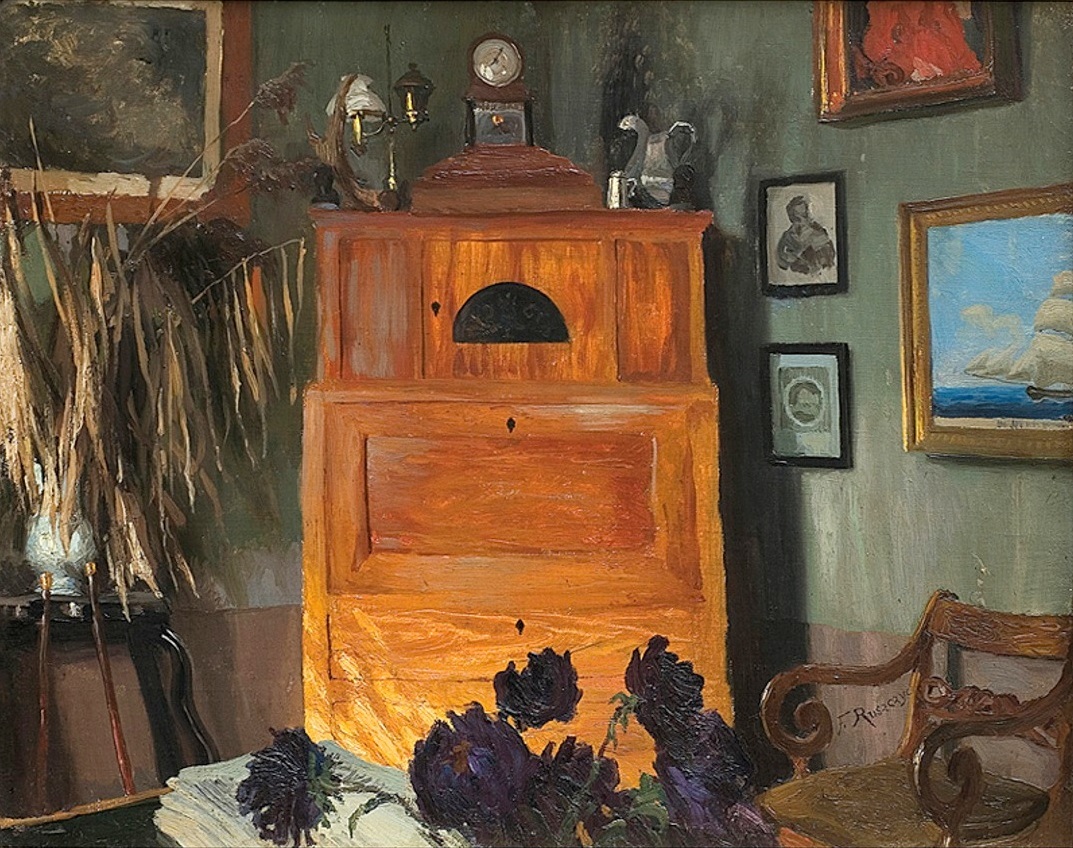 Ferdynand Ruszczyc Wnętrze z Bohdanowa – kantorek 1906